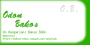 odon bakos business card