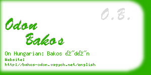 odon bakos business card